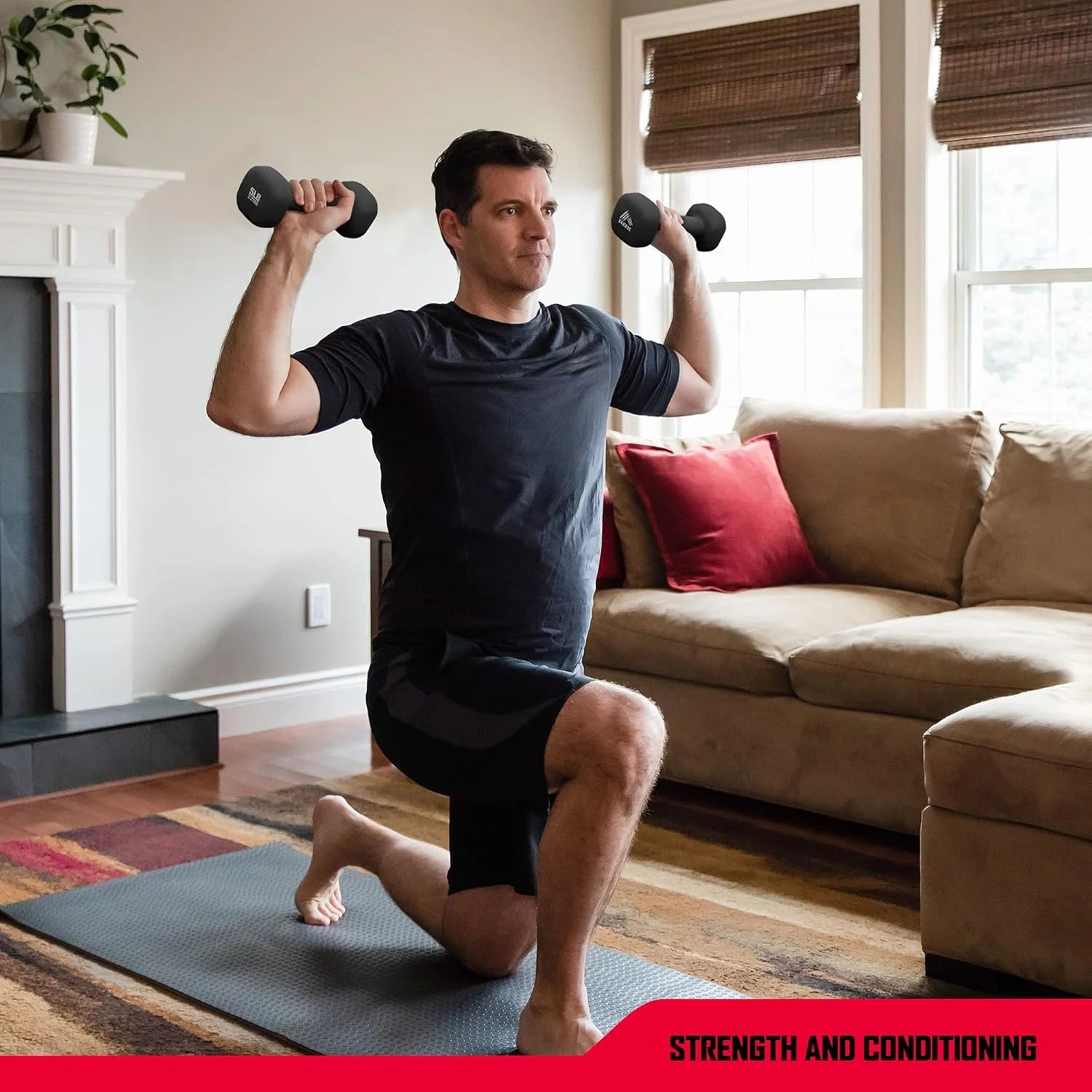 Neoprene Dumbbell Set, Non-Slip Grip Arm Weights for Strength Training and Home Workouts