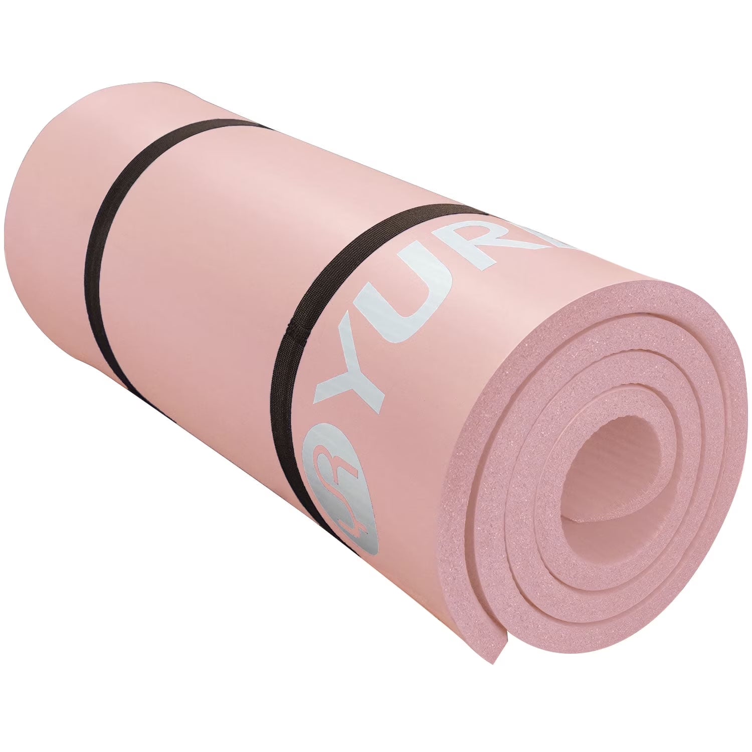 Thick Yoga Mat 20Mm High-Density NBR Foam Pilates Exercise Mats 76"X24", Pink with Carry Bag