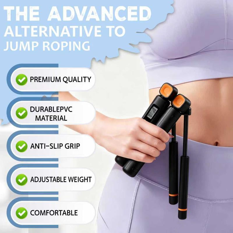Soulyis Smart Cordless Jump Rope - Adjustable Weight & Speed, Digital Calorie Counter, LCD Display - Gym & Home Fitness Essential