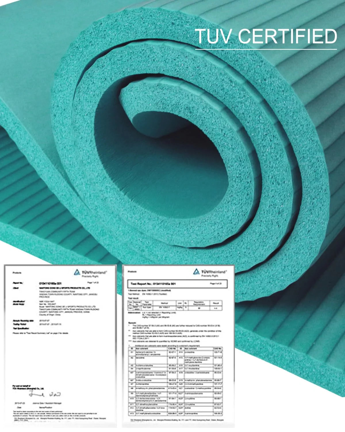 Extra Thick Yoga Mat 4/5" Hi-Density Foam In/Outdoor Pilates Exercise Mats 76" Long, Ice Blue