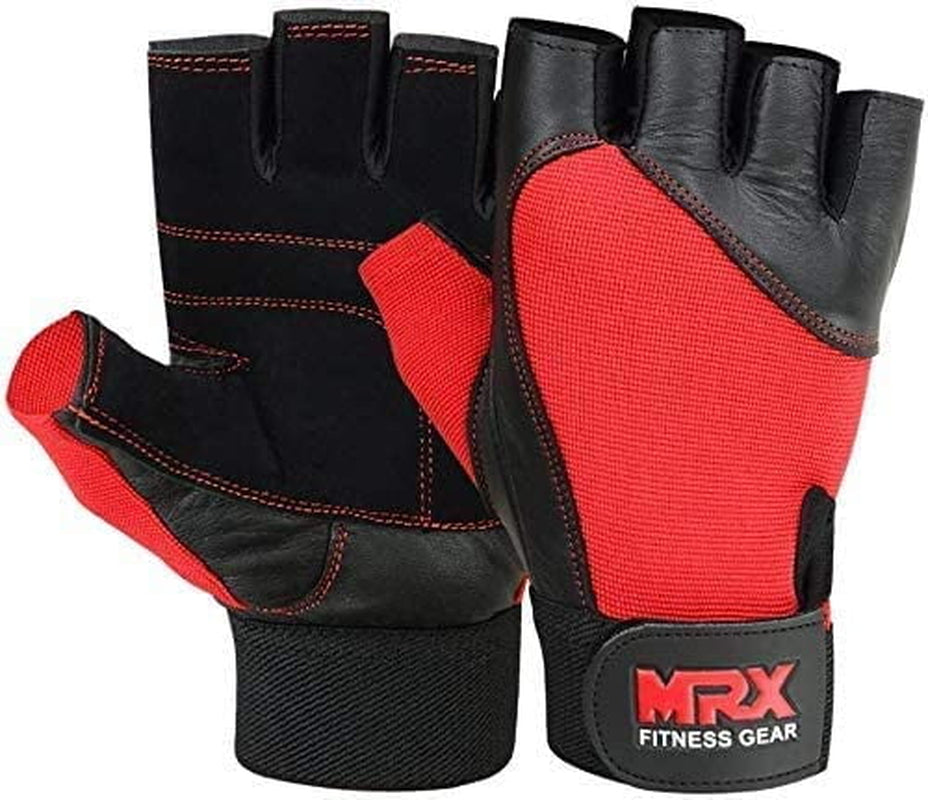 Weight Lifting Gloves Gym Training Bodybuilding Fitness Glove Workout Men &amp; Women Red M
