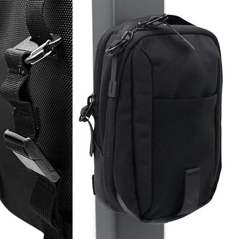 Magnetic GYM Phone Sling Bag for Men Women GYM Floor Organizer Sport Chest Crossbody Handle Pouch for Cards, Wallet, and Keys