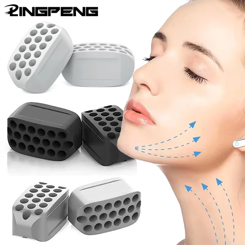 Silicone Jaw Exerciser Facial Toner &amp; Jawline Fitness Ball Neck Toning Equipment Facial Beauty Tool Double Chin Exerciser