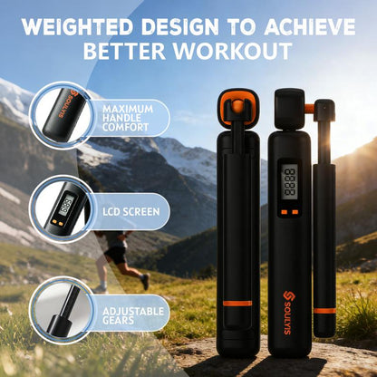 Soulyis Smart Cordless Jump Rope - Adjustable Weight &amp; Speed, Digital Calorie Counter, LCD Display - Gym &amp; Home Fitness Essential