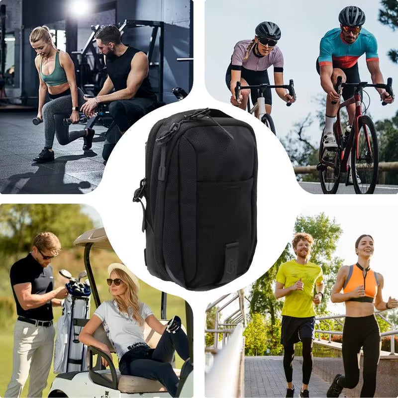 Magnetic GYM Phone Sling Bag for Men Women GYM Floor Organizer Sport Chest Crossbody Handle Pouch for Cards, Wallet, and Keys