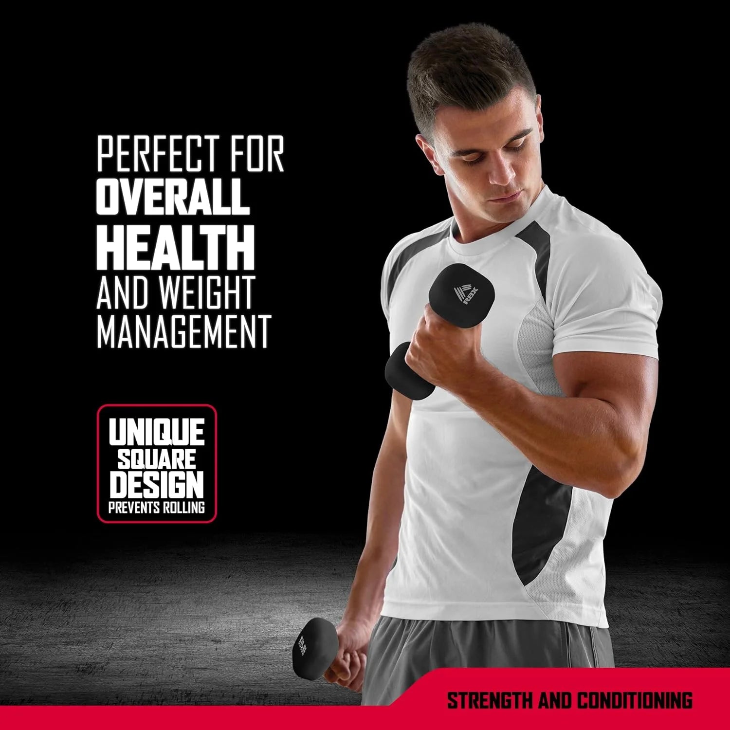 Neoprene Dumbbell Set, Non-Slip Grip Arm Weights for Strength Training and Home Workouts